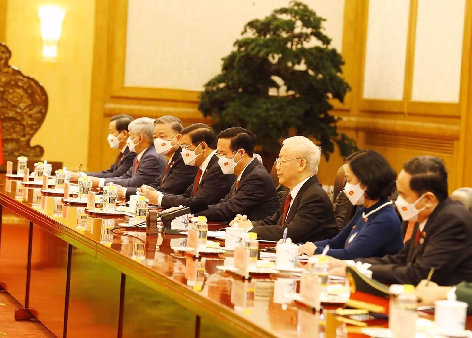 The Vietnamese side at the talks (Photo: VNA) The Vietnamese side at the talks (Photo: VNA)
