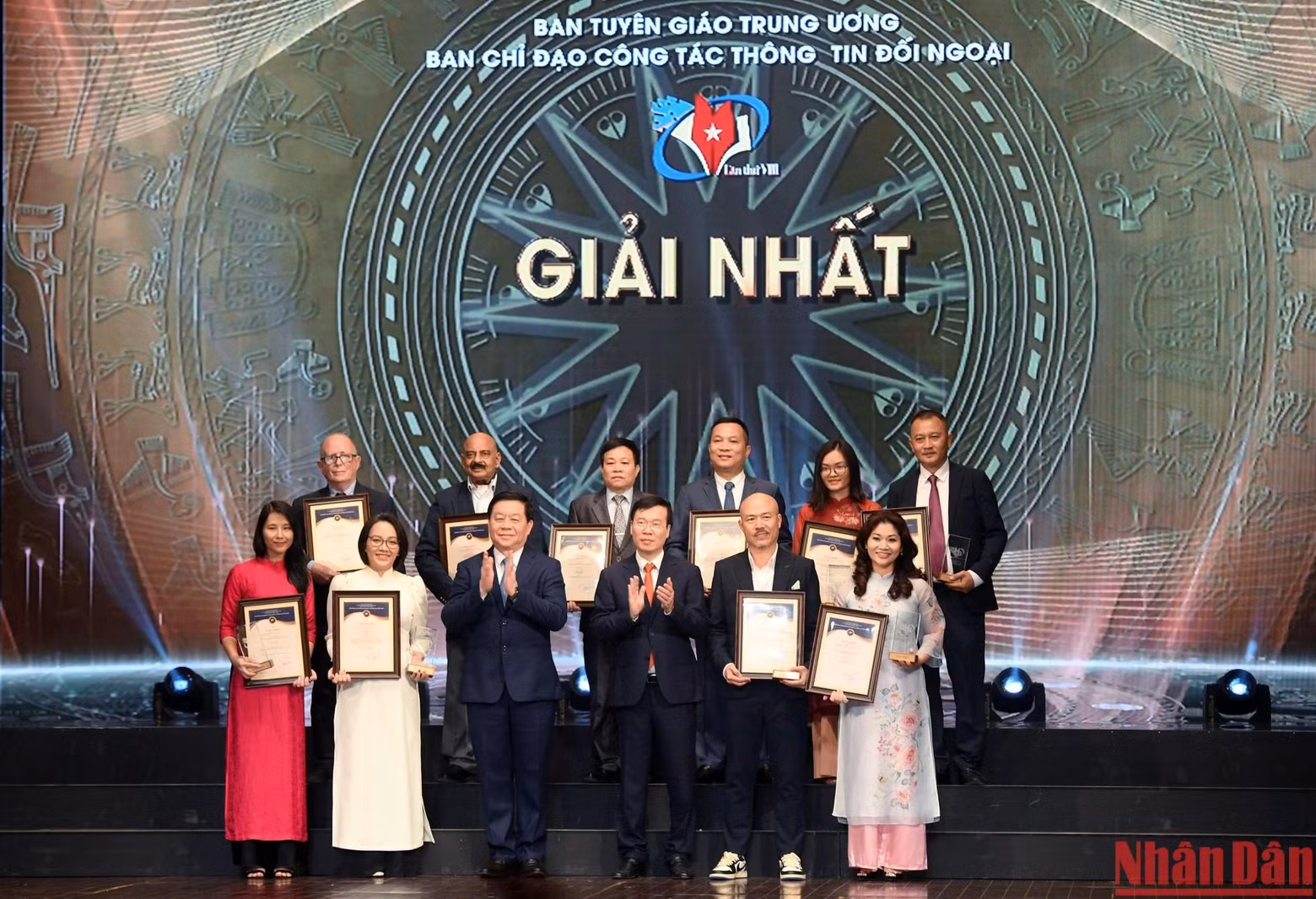 Awards presented to first-prize winners.
