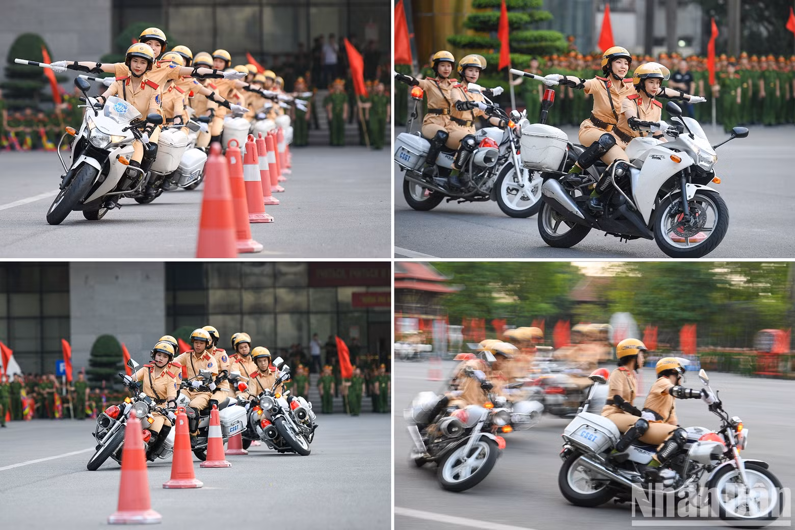 The police officers perform skilfully in the show.