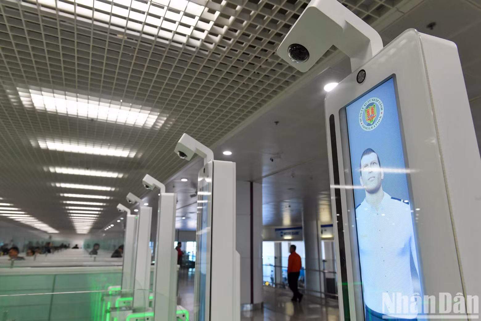 The screening camera at the automatic immigration gate system.