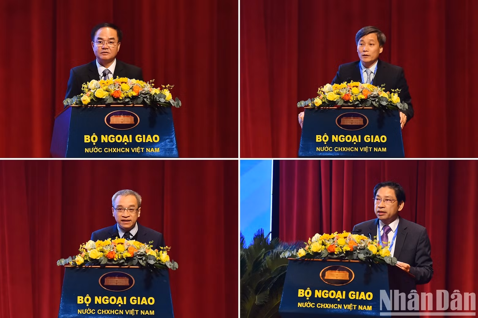 Representatives of ministries, departments and branches give presentations at the meeting.