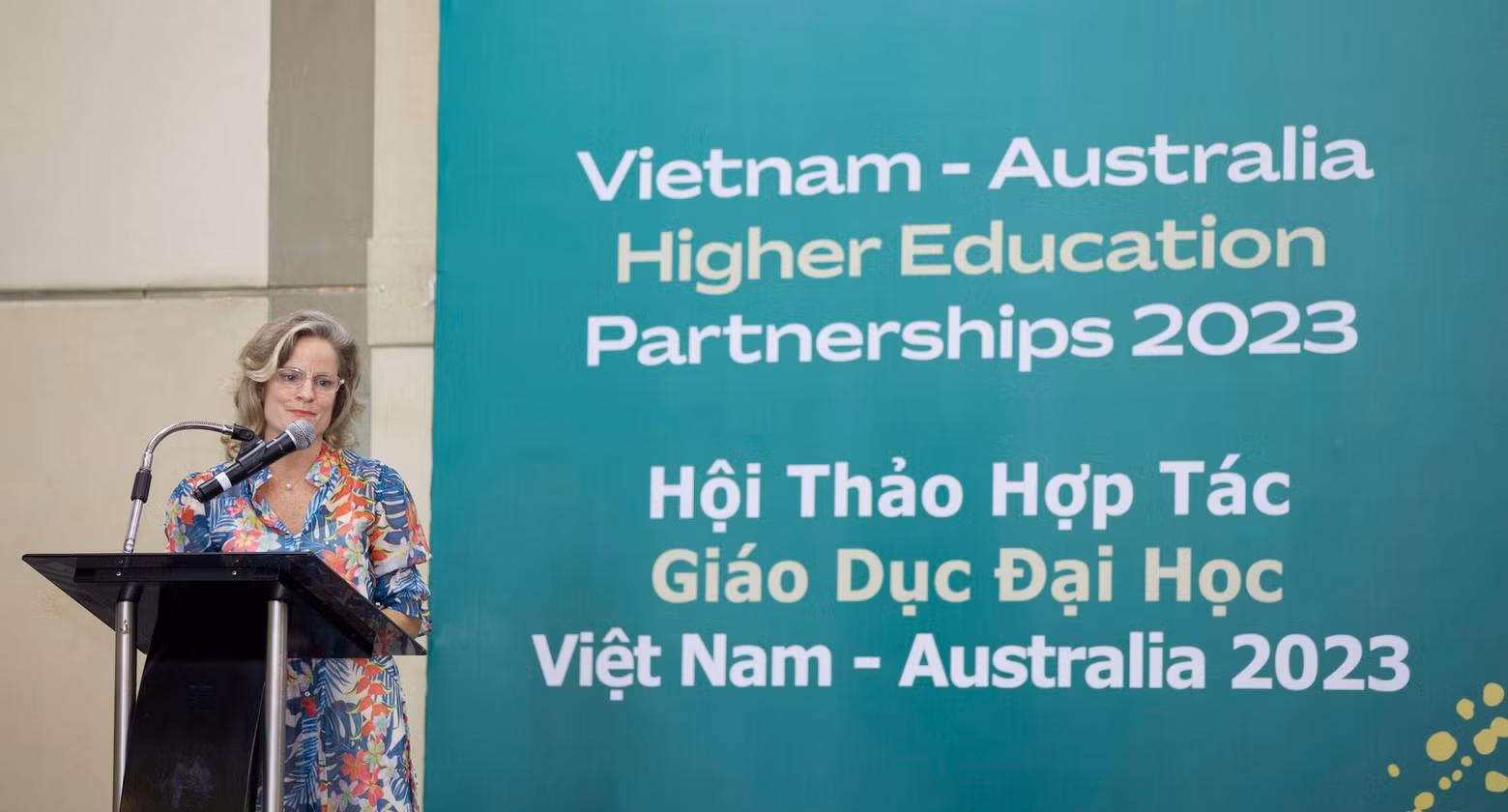 Rebecca Ball - Senior Trade and Investment Commissioner, Austrade Vietnam, speaks at the event. Rebecca Ball - Senior Trade and Investment Commissioner, Austrade Vietnam, speaks at the event.