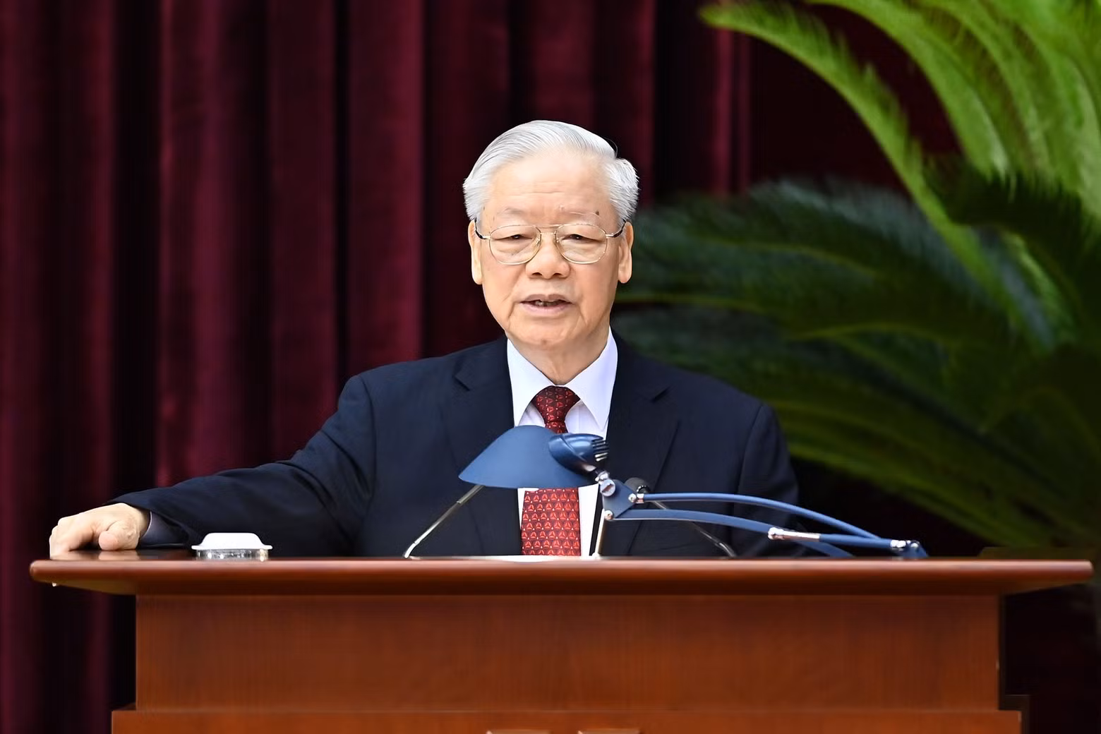 Party General Secretary Nguyen Phu Trong speaks at the event.