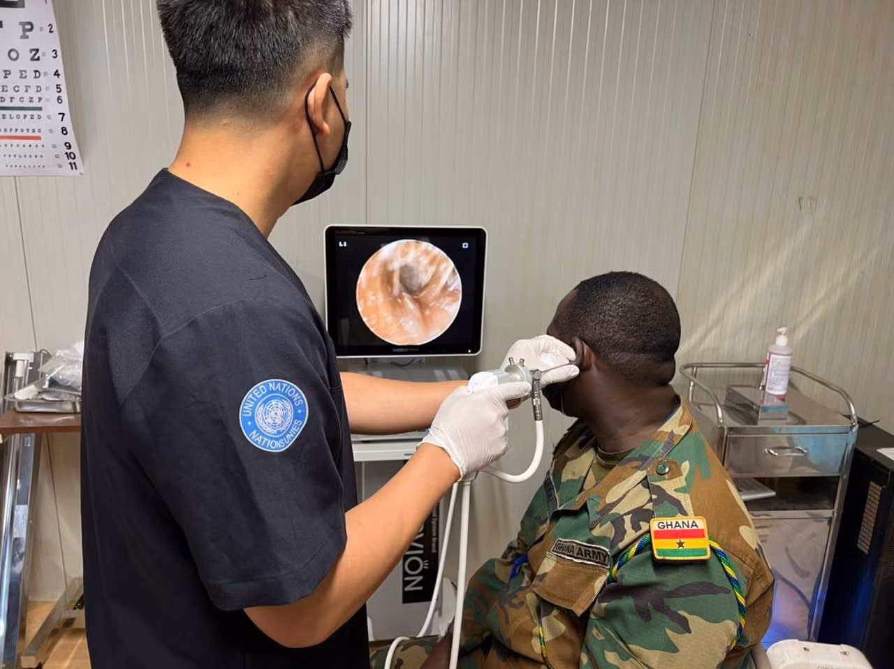 Soldiers from Level-2 Field Hospital No. 4 provide healthcare and treatment for United Nations peacekeeping personnel and soldiers in South Sudan.