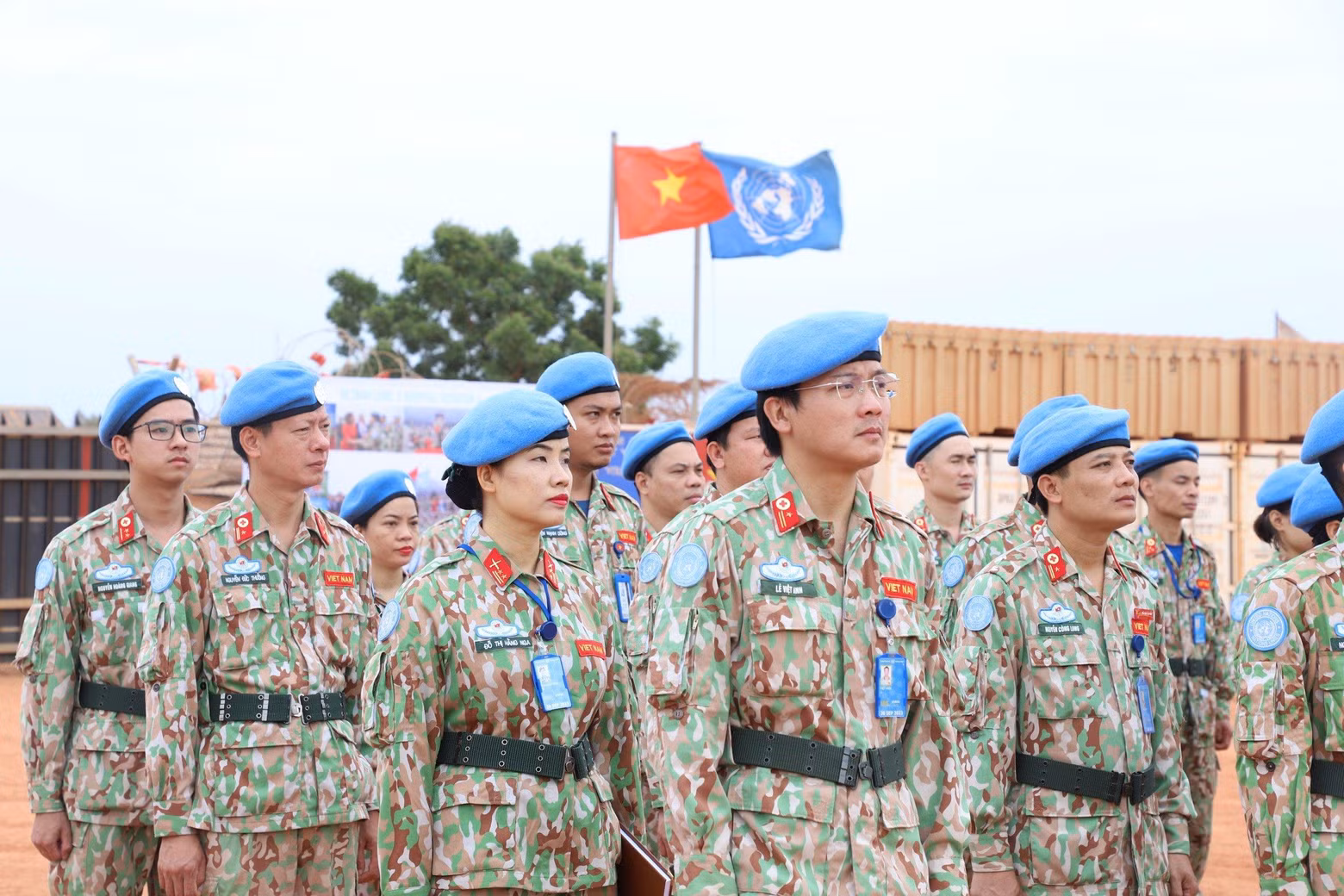 Officers, medical workers and staff have undergone training in expertise, military, politics, and foreign languages in accordance with standards of the United Nations and the World Health Organisation.