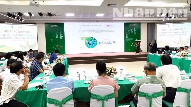 Scientists share experiences on developing circular agriculture at the Scientific Workshop themed "Developing circular agriculture: Domestic and international experiences" organised by the Vietnam Institute of Economics in coordination with Dong A University in Dak Lak Province. Scientists share experiences on developing circular agriculture at the Scientific Workshop themed "Developing circular agriculture: Domestic and international experiences" organised by the Vietnam Institute of Economics in coordination with Dong A University in Dak Lak Province.