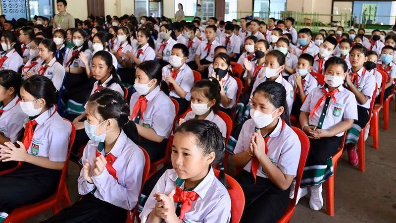 At the opening ceremony for the new academic year (Photo: NDO)