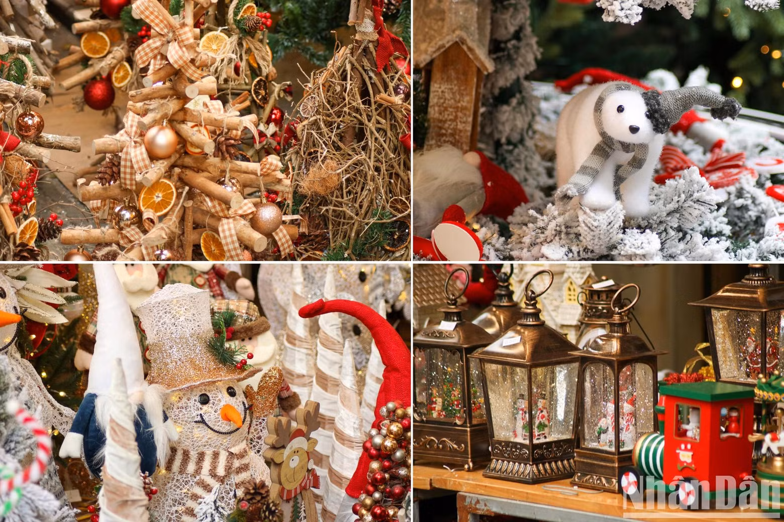 A variety of decorations in different sizes and colours are sold and showcased, making the street shimmering and brilliant even during the day.