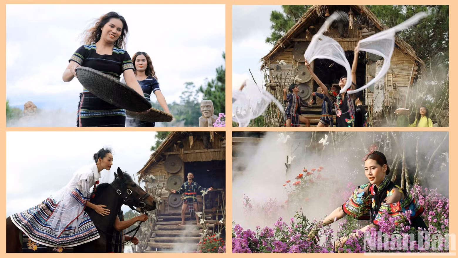 At the show, people and tourists can immerse themselves in the exhibition space of Central Highlands Paradise, with traditional houses of ethnic minorities in the Central Highlands, and nearly 6,000 cultural artefacts of collector Dang Minh Tam (Da Lat City).