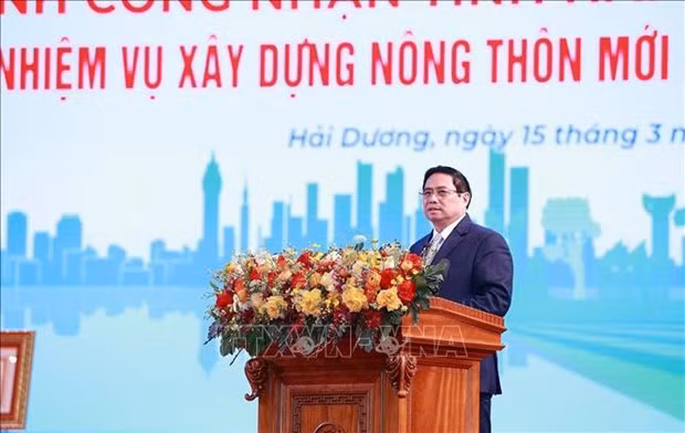 PM Pham Minh Chinh speaks at the event (Photo: VNA)