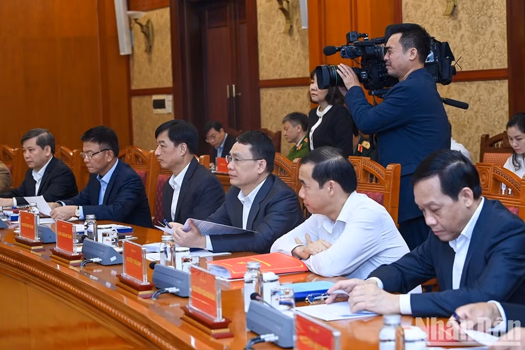 The delegates attend the meeting.