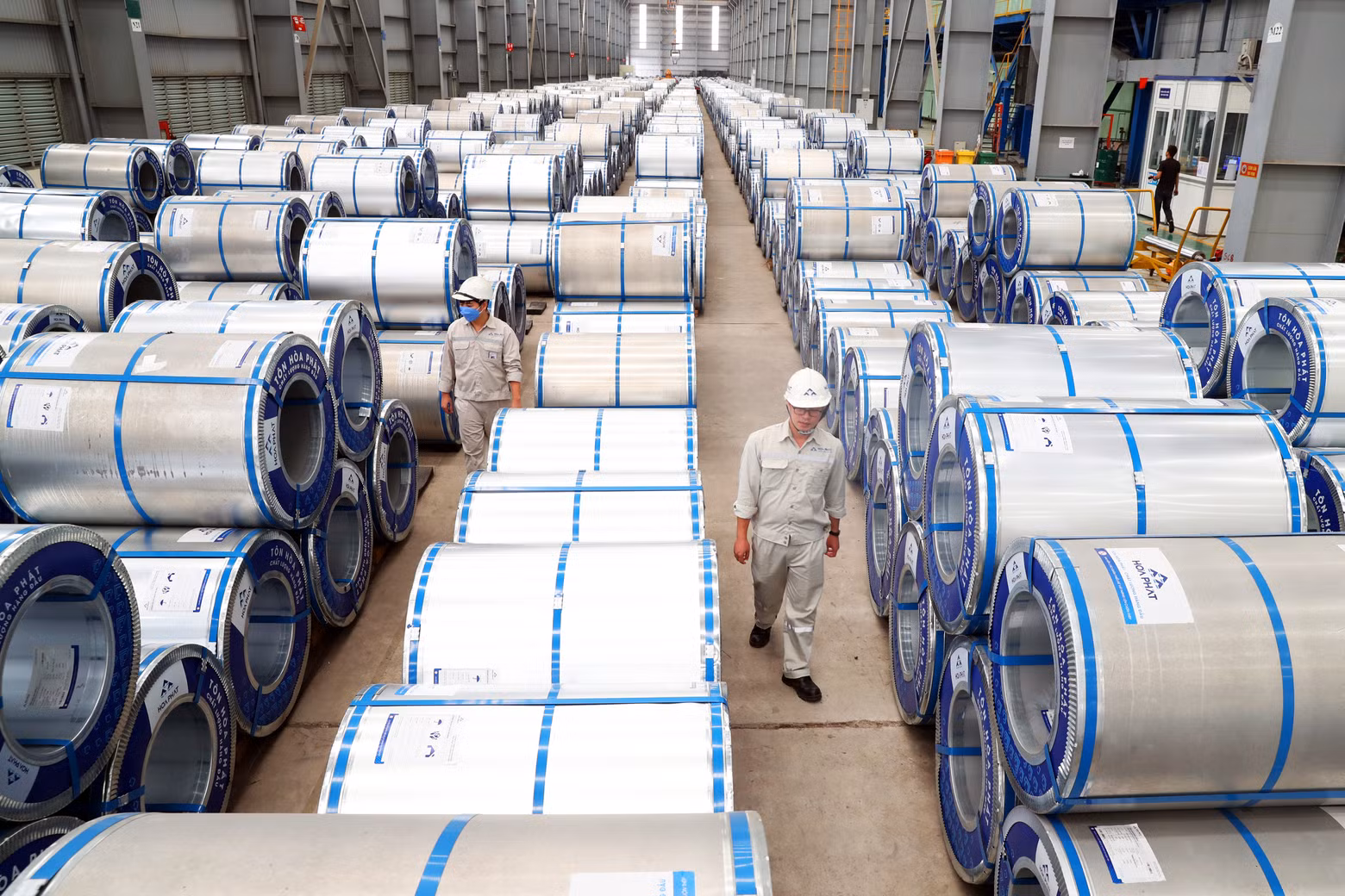 A warehouse at Hoa Phat Corrugated Steel Co., Ltd., Hung Yen Province
