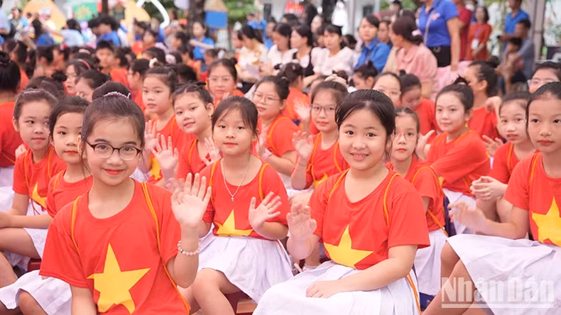 Hai Duong students at the Vietnamese Children Festival 2024. (Photo: THANH TUAN) Hai Duong students at the Vietnamese Children Festival 2024. (Photo: THANH TUAN)