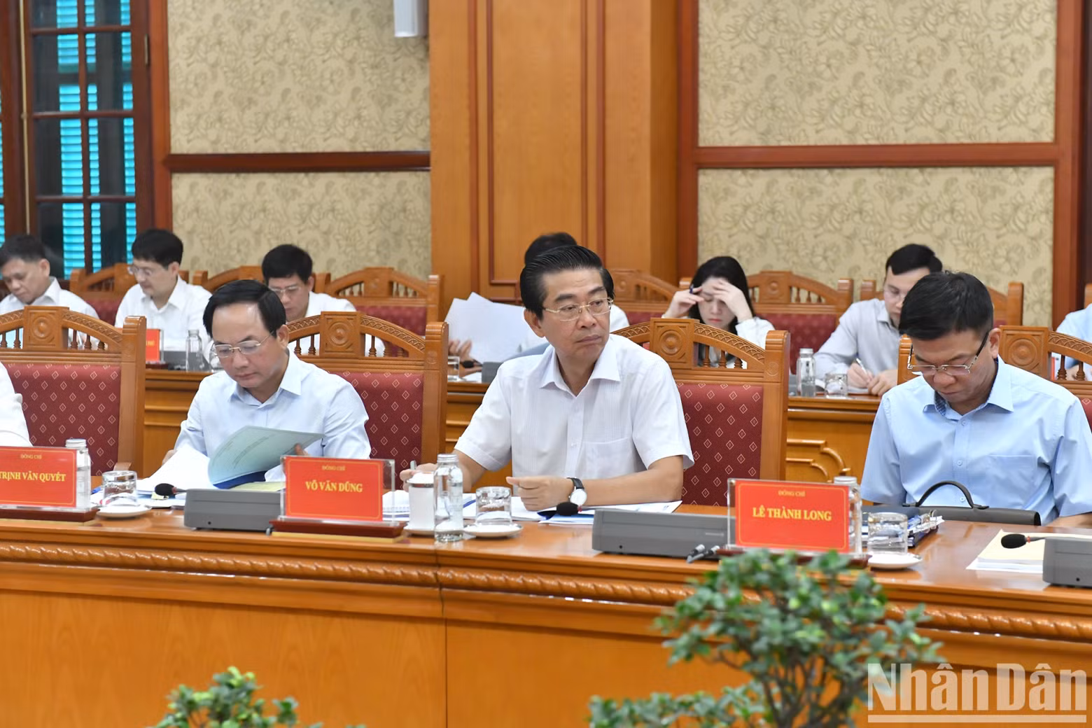 Delegates attending the meeting.