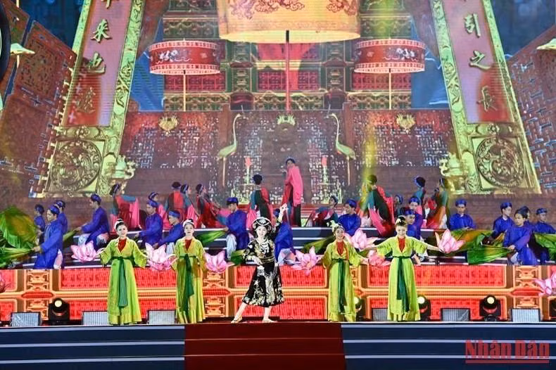 A performance of invocation songs. A performance of invocation songs.