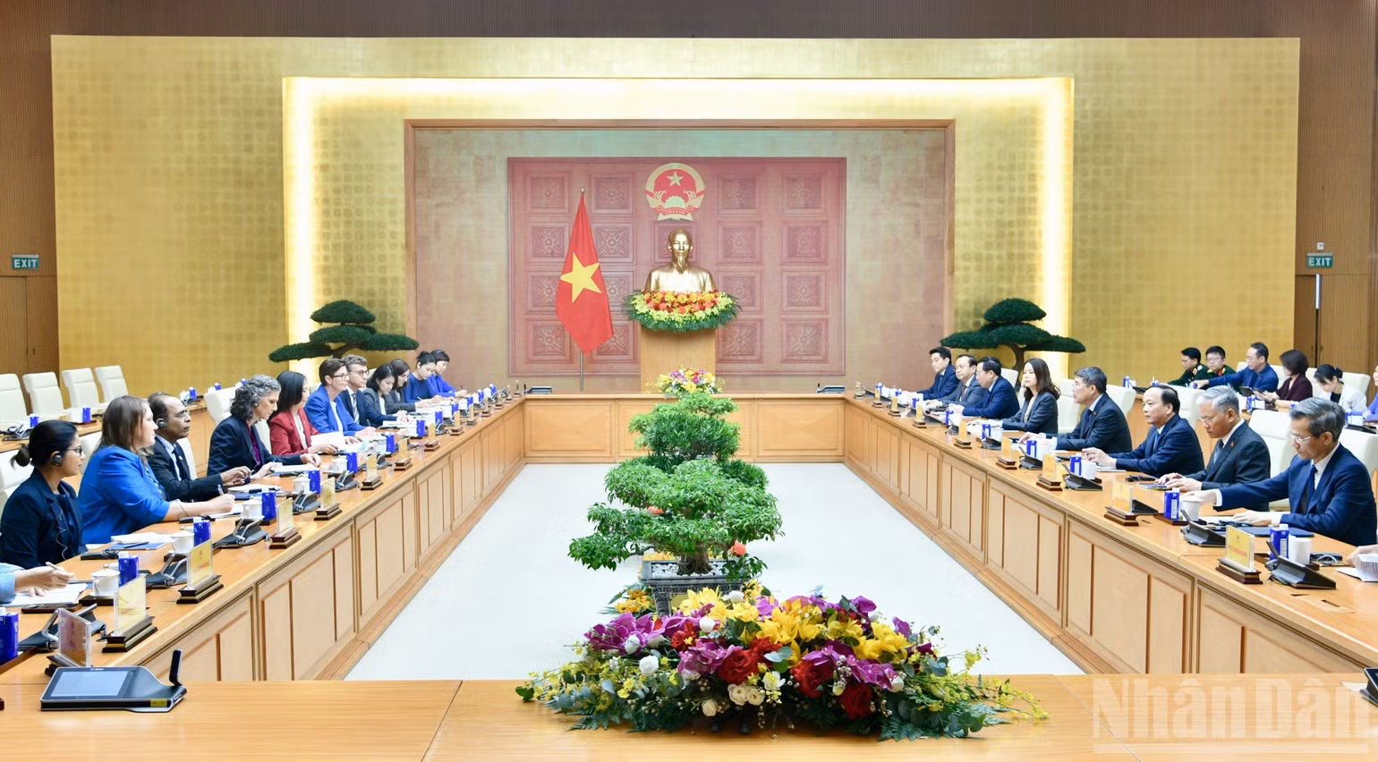 At the reception for the UN Resident Coordinator and heads of UN agencies in Viet Nam (Photo: Thanh Giang)
