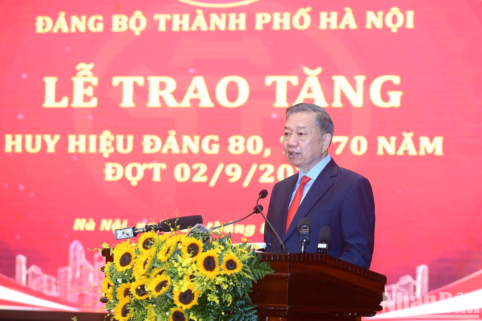 General Secretary and President To Lam speaks at the ceremony in Ha Noi on August 26, 2026. (Photo: Dang Khoa)