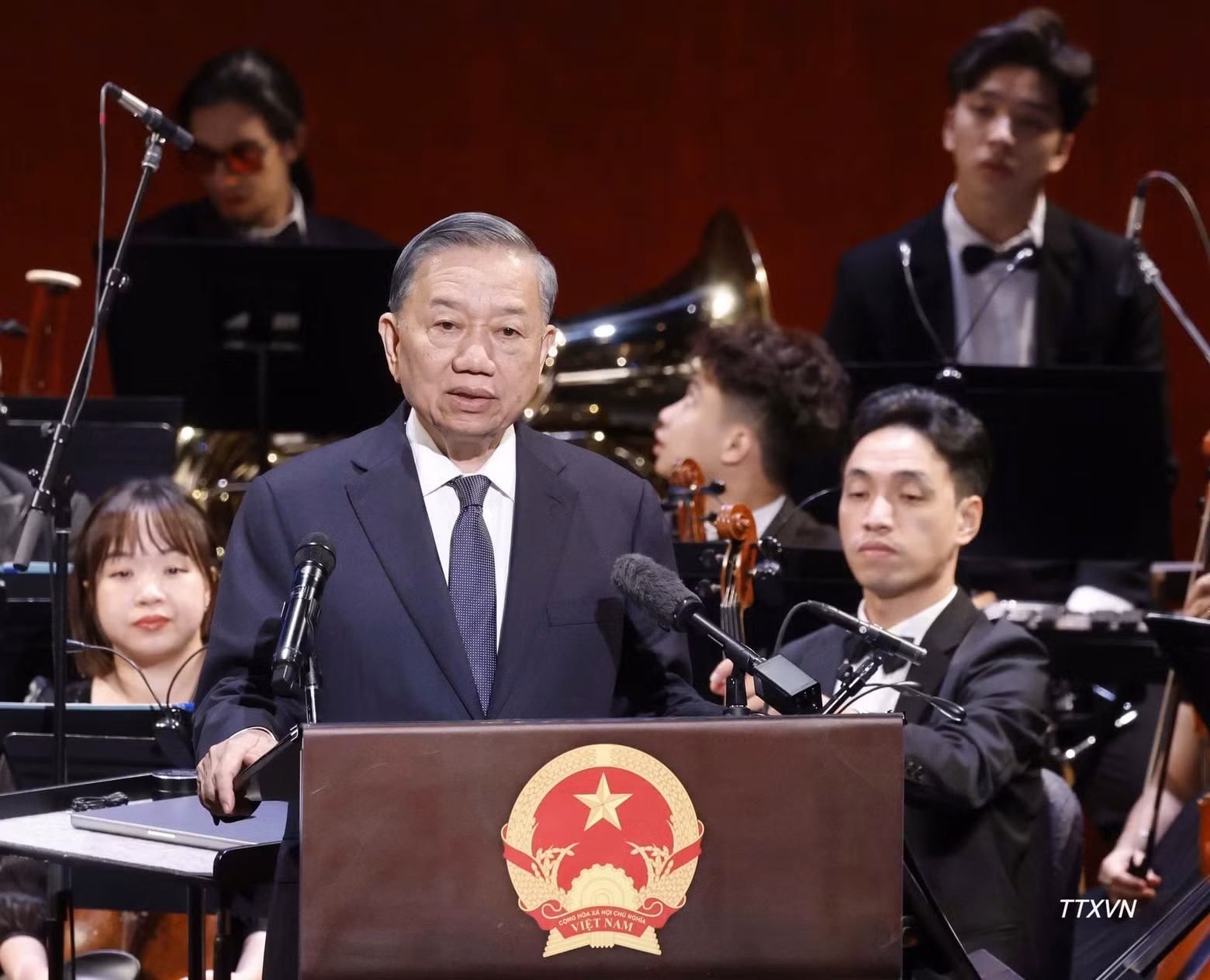 General Secretary and President To Lam speaks at the event. (Photo: VNA)