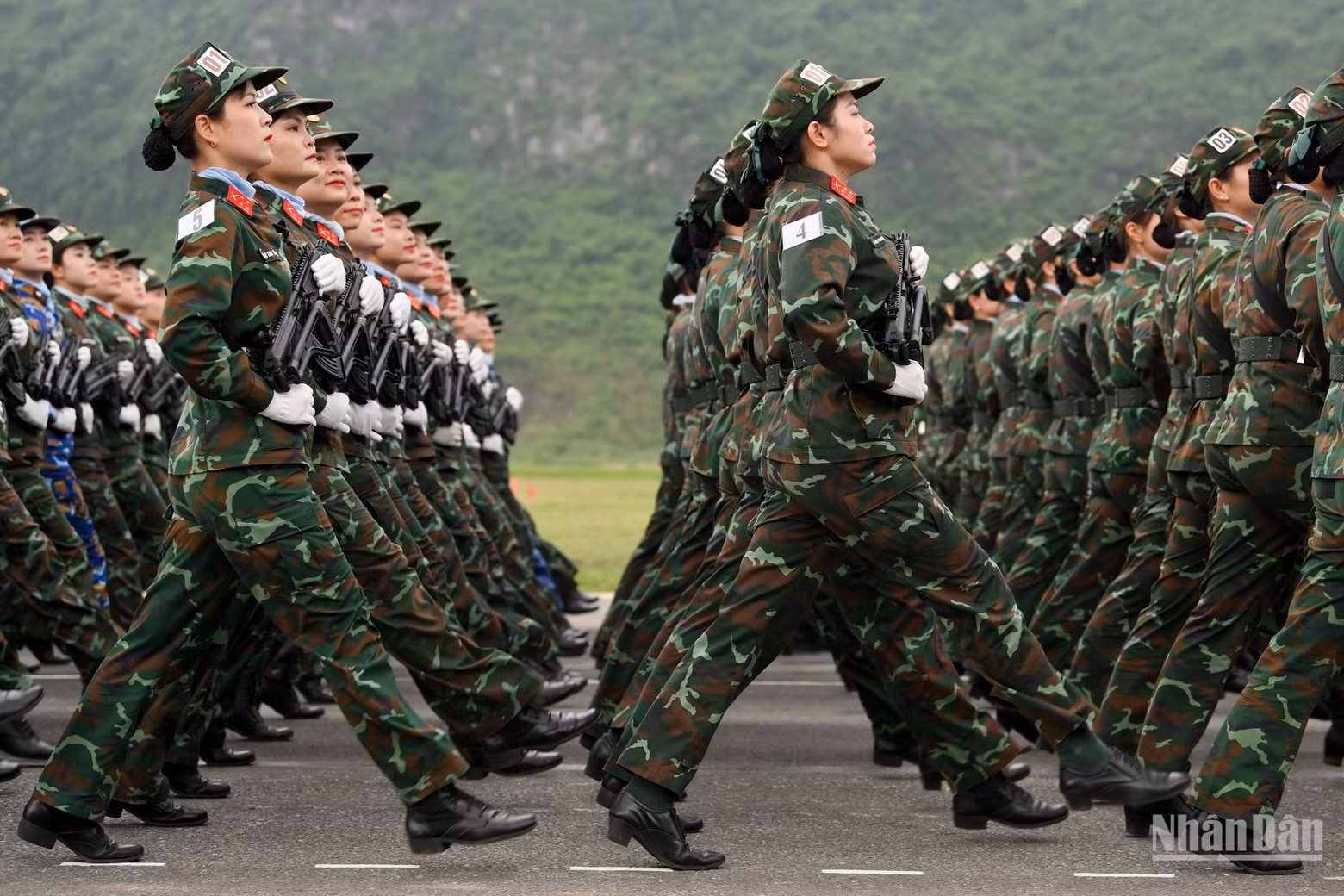 The formation of female peacekeepers.
