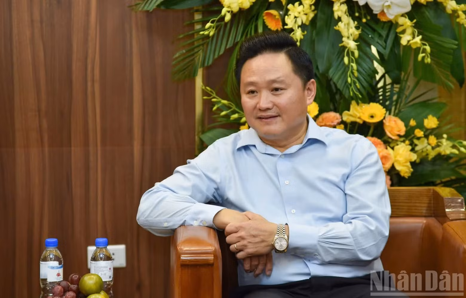 Phan Van Hung, Member of the Standing Board of the Party Committee and Deputy Editor-in-Chief of Nhan Dan Newspaper, expresses his sincere appreciation for the delegation’s attention and support for the press in general and Nhan Dan Newspaper in particular.