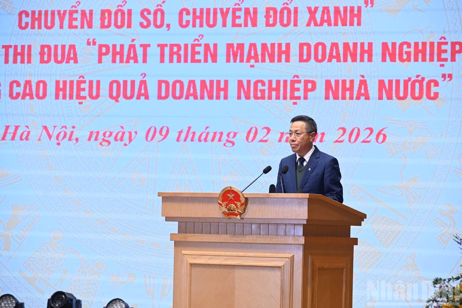 To Dung Thai, Chairman of the Viet Nam Posts and Telecommunications Group (VNPT), delivers a speech.