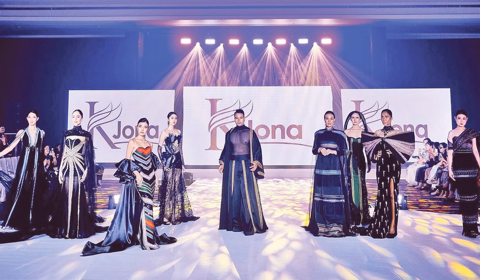 K'Jona's collection showcased at a fashion event in Kuala Lumpur, Malaysia.