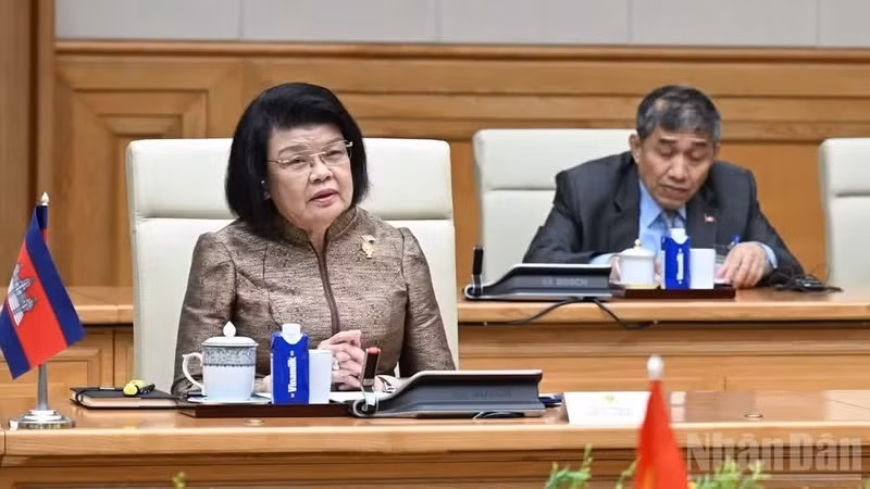 Cambodian National Assembly President concludes official visit to Viet Nam (Photo: NDO)