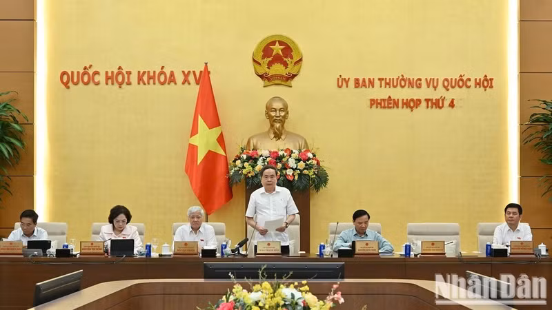 National Assembly Chairman Tran Thanh Man delivers his closing remarks at the National Assembly Standing Committee's 4th session in Ha Noi on July 29, 2026. (Photo: NDO)