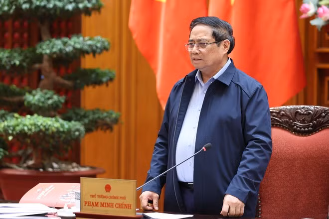 PM Pham Minh Chinh speaks at the meeting (Photo: baochinhphu.vn)