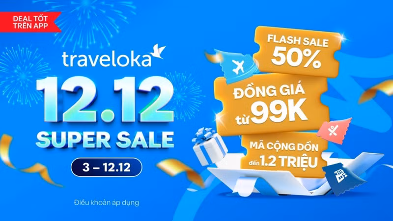 Traveloka's biggest promotion of the year from December 3 - December 12, 2025