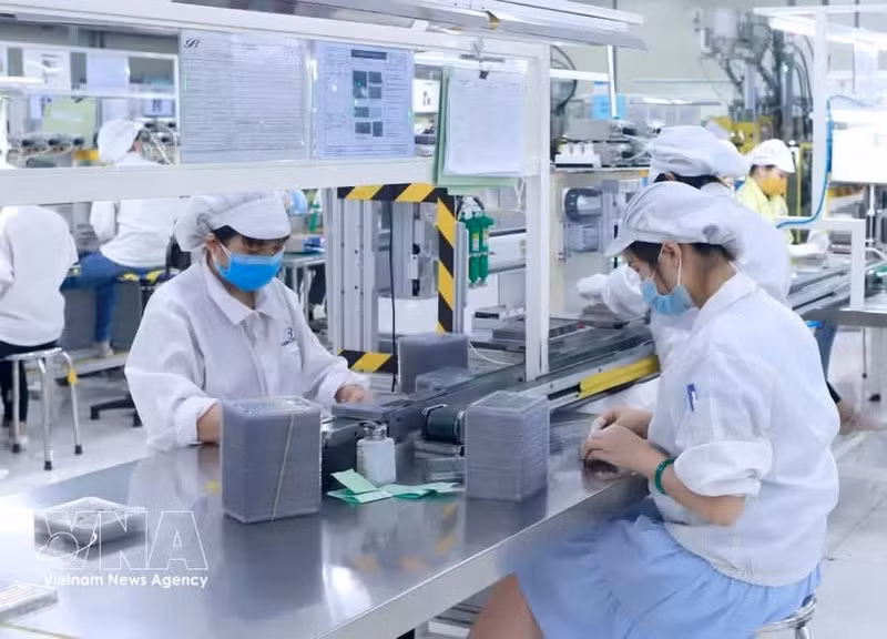 Production of electronic components at Star Engineers Vietnam Co., Ltd. in Binh Xuyen I Industrial Park, Phu Tho province (Photo: VNA)