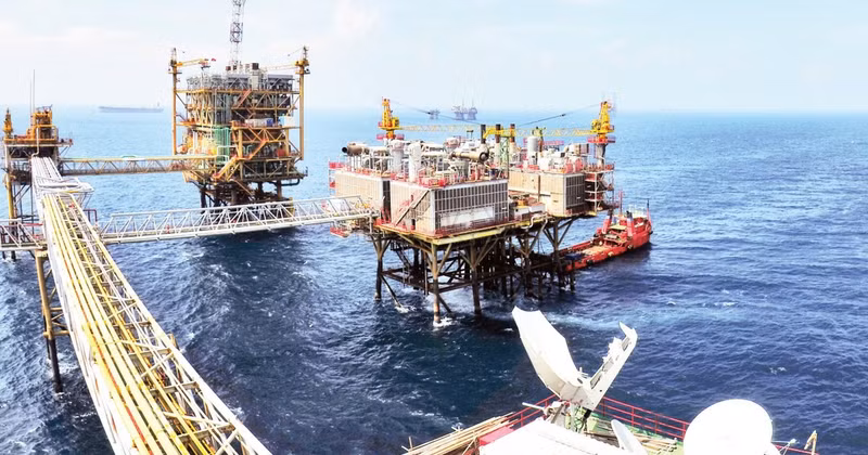 Central Processing Platform No. 2 at the Bach Ho oil field. (Photo: KHANH AN)