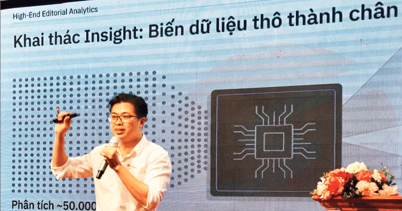 Representatives of enterprises share insights on applying AI to develop tourism at a seminar within the framework of the Viet Nam International Travel Mart – VITM 2026. (Photo: KHANH LINH)