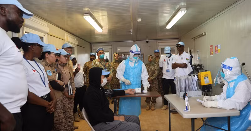 Viet Nam’s Level 2 Field Hospital No. 7 at the United Nations Peacekeeping Mission in South Sudan organises a specialised workshop and a comprehensive Ebola response exercise. (Photo: TIEN PHUC)