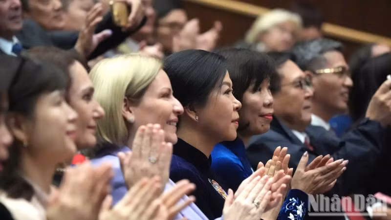First Lady Ngo Phuong Ly was the guest of honour at the programme. (Photo: THANH THE)