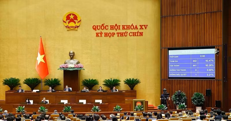 The draft amended Law on Atomic Energy is adopted on June 27. (Photo: VNA)