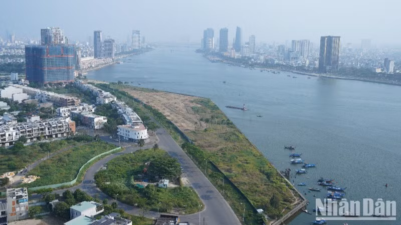 A view of Da Nang city centre from above.