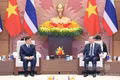 General Secretary of the Communist Party of Viet Nam Central Committee and President To Lam (R) and King of Thailand Maha Vajiralongkorn Phra Vajiraklaochaoyuhua at their talks in Ha Noi on September 15, 2026. (Photo: nhandan.vn)
