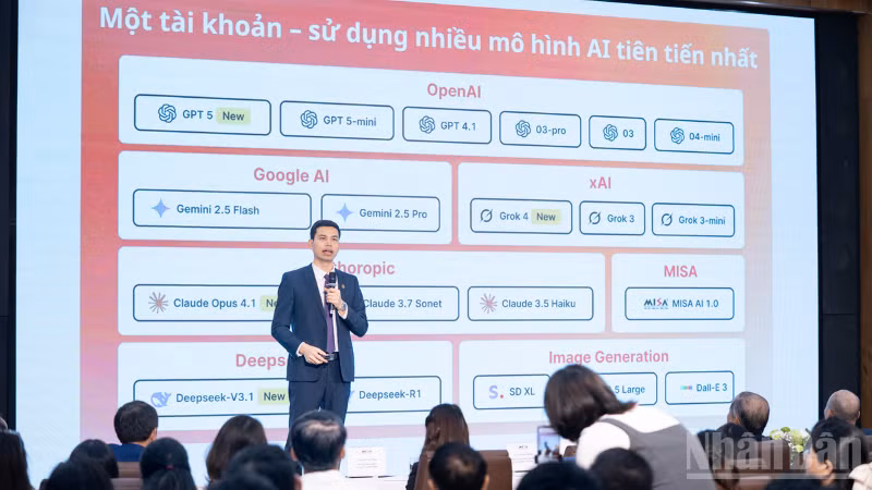 General Director of MISA Le Hong Quang speaks at the launch ceremony 