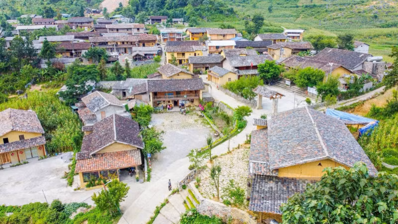 A corner of Lo Lo Chai Village seen from above (Photo: VnExpress)