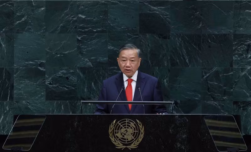 General Secretary of the Communist Party of Viet Nam Central Committee and President To Lam addresses the high-level general debate of the 81st session of the United Nations General Assembly (UNGA 81) at the UN headquarters in New York on September 22, 2026. (Photo: VNA)