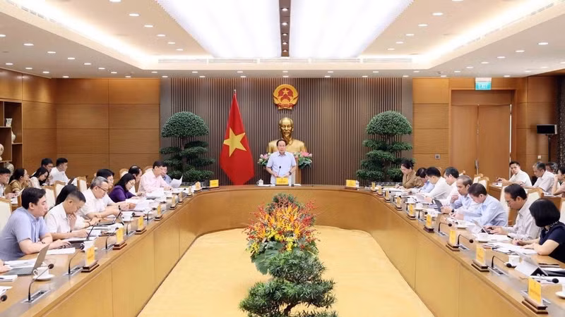 Deputy Prime Minister Le Tien Chau speaks at the meeting. (Photo: VNA)