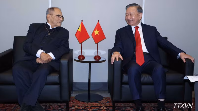 General Secretary of the Communist Party of Viet Nam Central Committee and President To Lam meets with Timor-Leste President José Ramos-Horta in New York on September 22, 2026. (Photo: VNA)