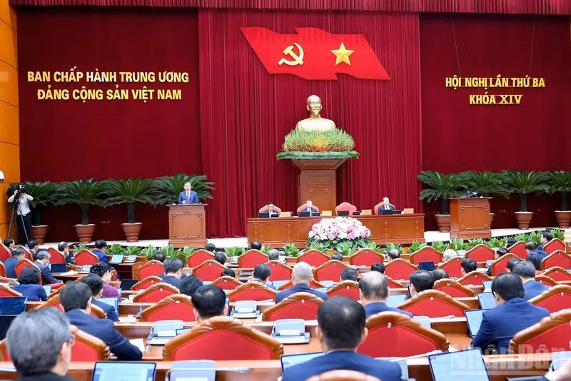 The third meeting of the 14th Party Central Committee opens in Hanoi on July 20. (Photo: NDO/DANG KHOA)