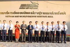 Delegates attend the inauguration of the traditional railway heritage area of Viet Nam and the world. (Photo: LUONG NHUNG)