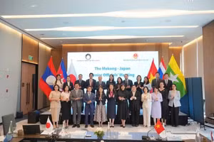 Participants in the senior officials’ meetings of the Cambodia-Laos-Myanmar-Viet Nam (CLMV) and Mekong-Japan cooperation frameworks in Quang Ninh city on September 30 (Photo: The Vietnamese Ministry of Foreign Affairs)