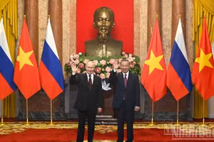 President To Lam holds talks with Russian President Vladimir Putin in Ha Noi in June 2024. (File photo: DUY LINH)