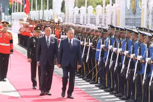 A ceremony to officially welcome General Secretary and President To Lam, his spouse, and the high-ranking Vietnamese delegation was held solemnly at the Government House of Thailand in Bangkok in May 2026.