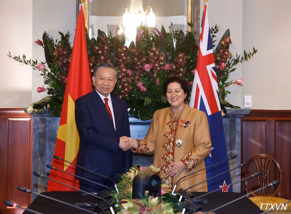 General Secretary and President To Lam and Governor-General of New Zealand Dame Cindy Kiro. (Photo: Thong Nhat/VNA)