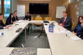 The Vietnamese Ministry of Public Security's delegation holds a discussion with representatives of the WIPO's Advisory Committee on Enforcement. (Photo: VNA)